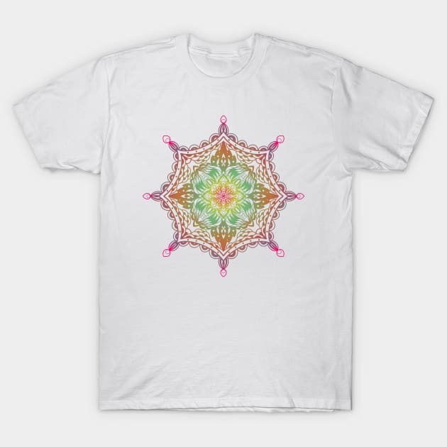 Chakra Color Mandala Art T-Shirt by BaliChili